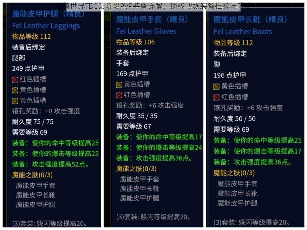 魔兽世界TBC第阶段PVP装备详解：顶级战场装备推荐与攻略