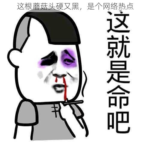 这根蘑菇头硬又黑，是个网络热点