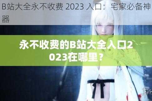 B站大全永不收费 2023 入口：宅家必备神器