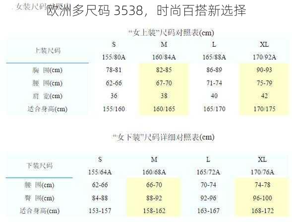 欧洲多尺码 3538，时尚百搭新选择