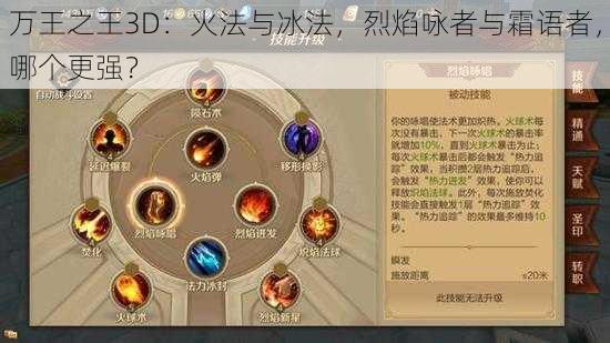 万王之王3D：火法与冰法，烈焰咏者与霜语者，哪个更强？