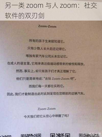 另一类 zoom 与人 zoom：社交软件的双刃剑